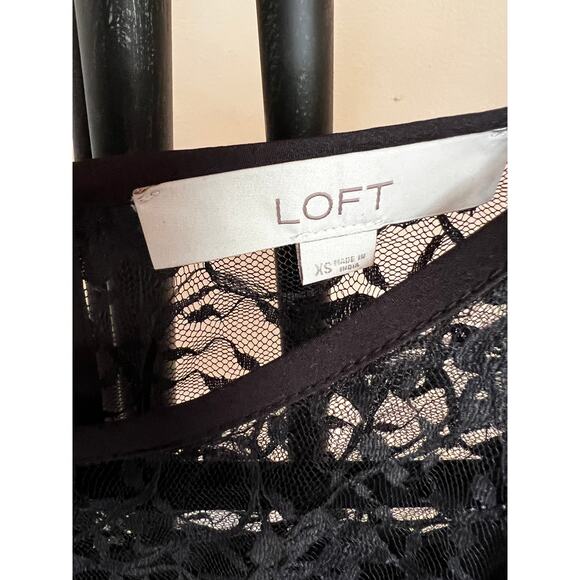LOFT Puff Sleeve Lace Blouse  XS - Picture 2 of 5